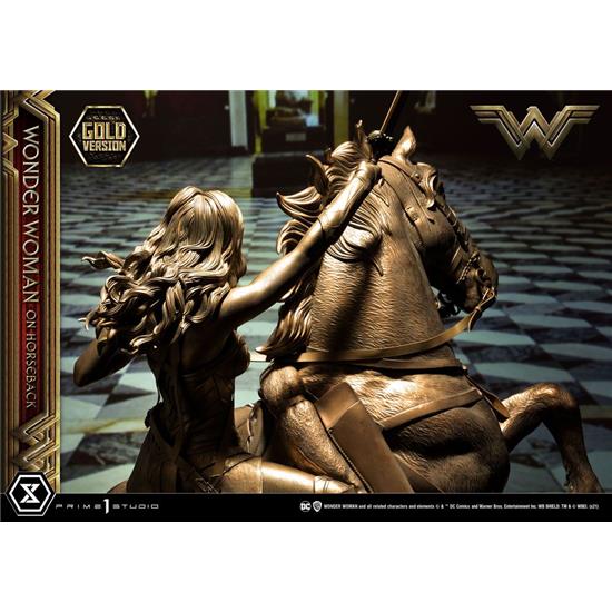 DC Comics: Wonder Woman on Horseback Gold Version Statue 138 cm