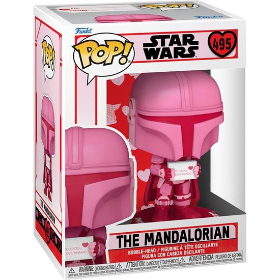 Star Wars: Mandalorian With Letter to Grogu POP! Valentines Vinyl Figur (#495)