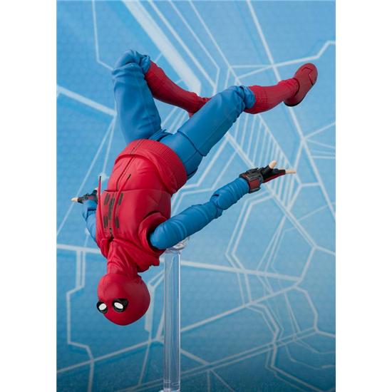 Spider-Man: Spider-Man S.H. Figuarts Action Figur Homesuit og Klatrevæg