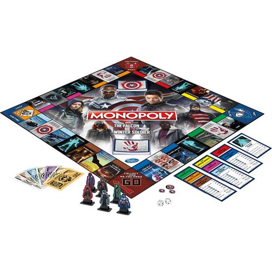 Falcon and the Winter Soldier : Monopoly The Falcon and the Winter Soldier Brætspil *English Version*