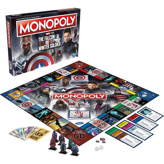 Falcon and the Winter Soldier : Monopoly The Falcon and the Winter Soldier Brætspil *English Version*