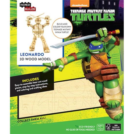 Ninja Turtles: Leonardo 3D Træ Samlesæt