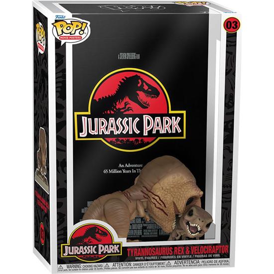 Jurassic Park & World: Tyrannosaurus Rex & Velociraptor POP! Movie Poster Figur
