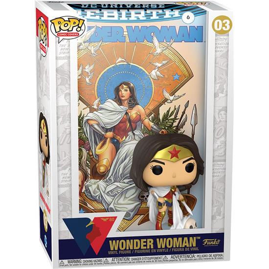 DC Comics: Wonder Woman (Rebirth) On Throne POP! Comic Cover Vinyl Figur (#03)