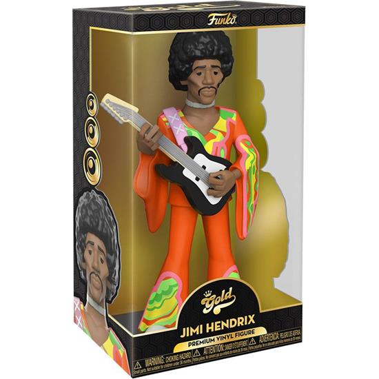 Jimi Hendrix: Jimi Hendrix Vinyl Gold Figur 30 cm