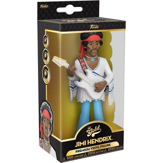Jimi Hendrix: Jimi Hendrix Vinyl Gold Figur 13 cm