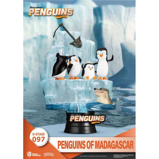 Madagascar: Penguins of Madagascar D-Stage Diorama Skipper, Kowalski, Private & Rico 14 cm