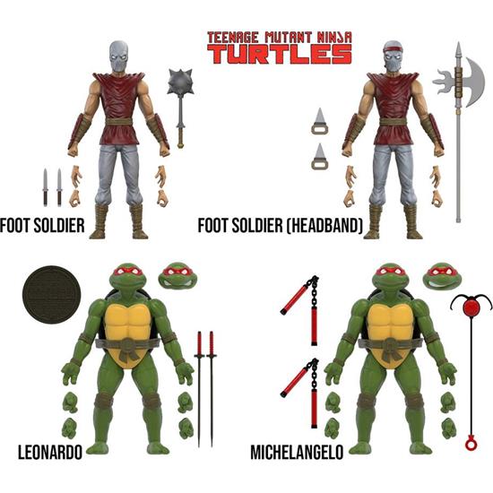 Ninja Turtles: Mirage Comics Foot Soldiers & Turtles Exclusive BST AXN Action Figure 4-Pack 