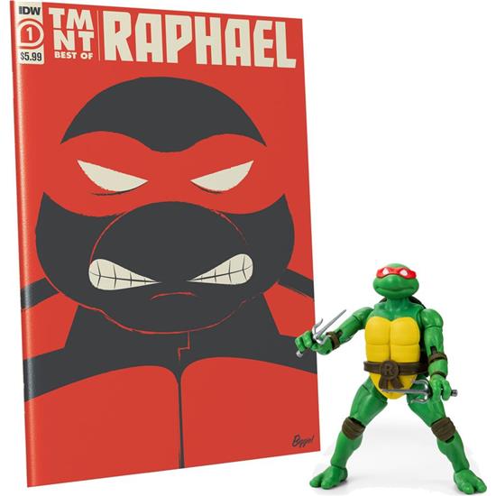 Ninja Turtles: Raphael Exclusive BST AXN x IDW Action Figure & Comic Book 13 cm