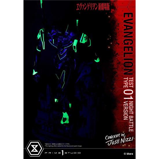 Manga & Anime: Evangelion Test Type 01 Night Battle Version Statue Concept by Josh Nizzi 67 cm