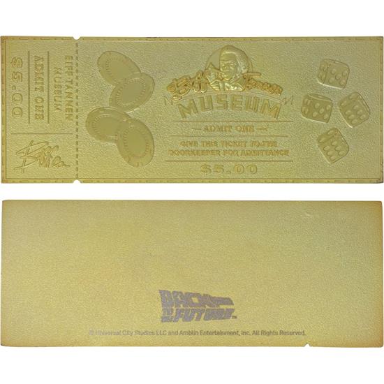 Back To The Future: Biff Tannen Museum Collectible Ticket (gold plated) Replica