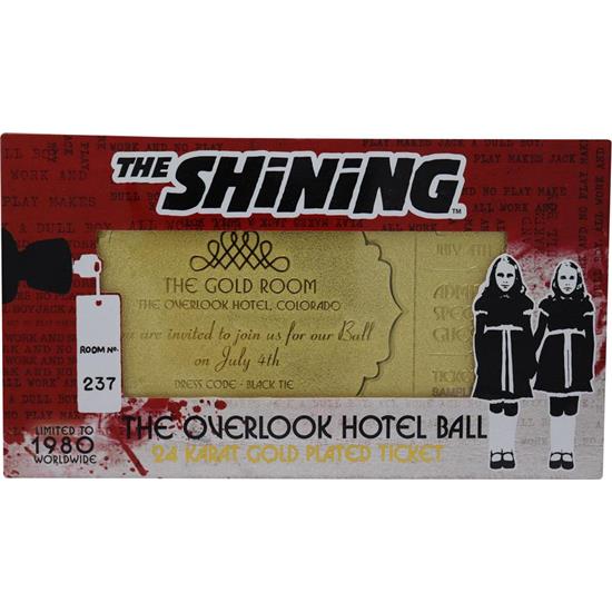 Shining: The Overlook Hotel Ball Collectible Ticket (gold plated) Replica