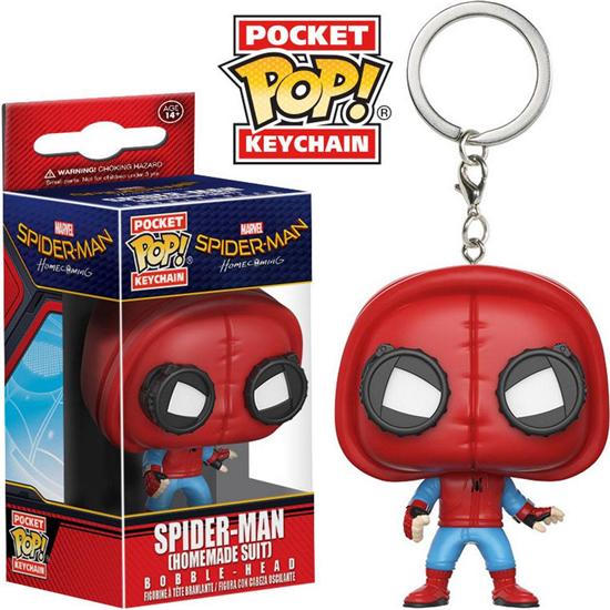 Spider-Man: Spider-Man (Homemade Suit) Pocket POP! Vinyl Nøglering