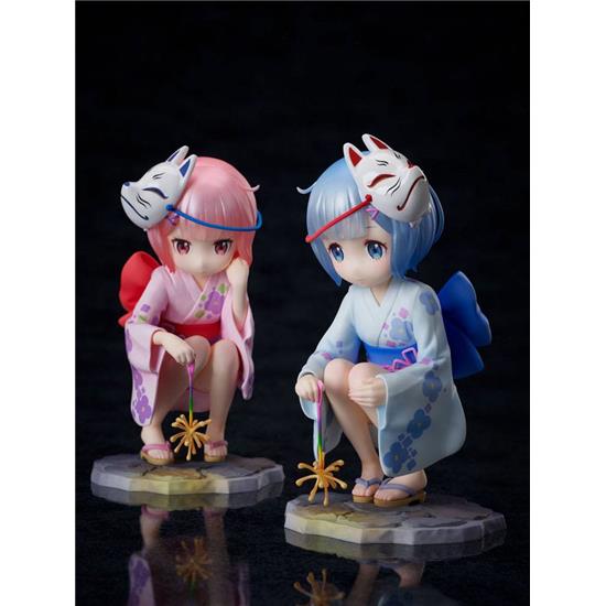 Manga & Anime: Rem & Ram Childhood Summer Memories Statues 1/7 11 cm