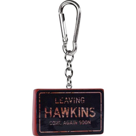 Stranger Things: Hawkins Sign Gummi Nøglering 6 cm