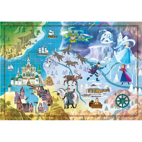 Frost: Disney Story Maps Frozen Puslespil 1000 Brikker