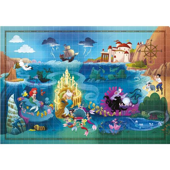 Den lille havfrue: Disney Story Maps The Little Mermaid Puslespil 1000 Brikker