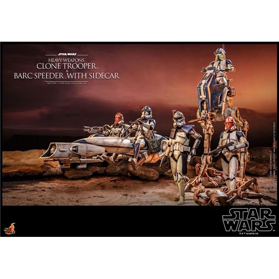 Star Wars: Heavy Weapons Clone Trooper & BARC Speeder with Sidecar Action Figure 1/6 30 cm
