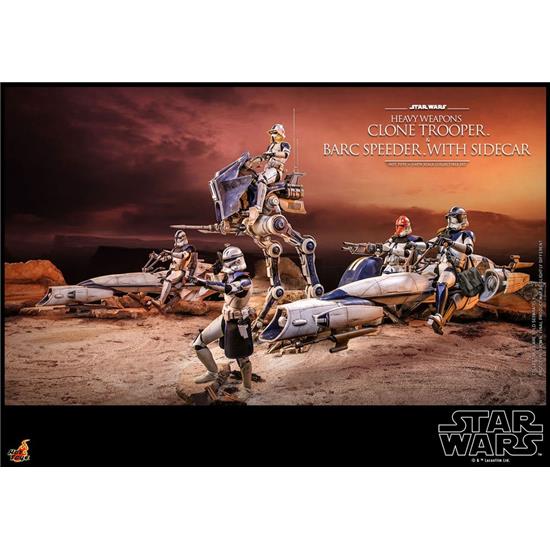 Star Wars: Heavy Weapons Clone Trooper & BARC Speeder with Sidecar Action Figure 1/6 30 cm