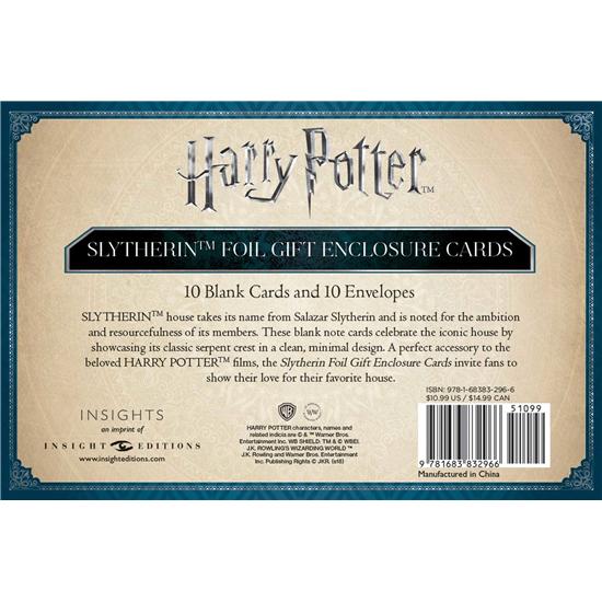 Harry Potter: Slytherin Konvolut og Kort 10-Pak 89 x 56 mm
