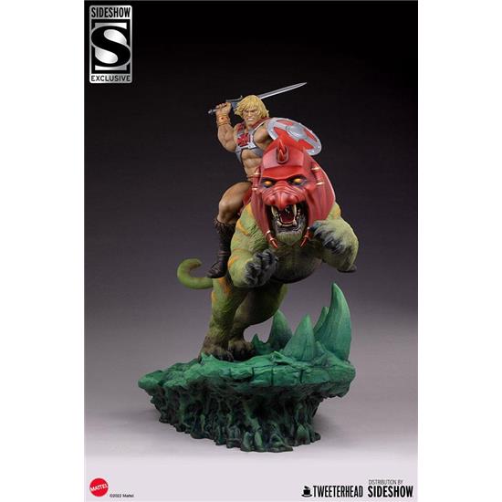Masters of the Universe (MOTU): He-Man and Battle Cat Classic Deluxe Statue 59 cm