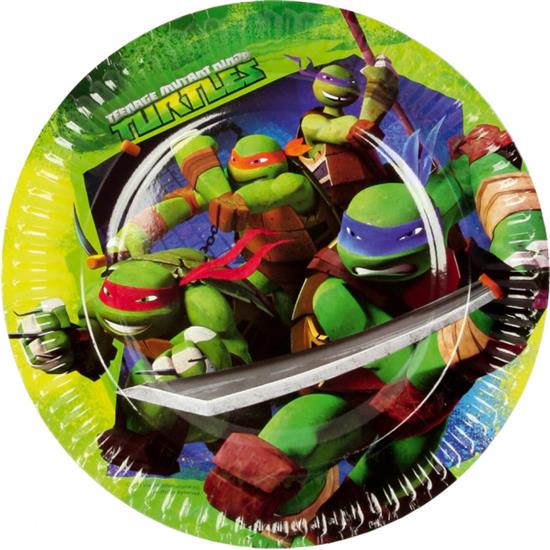 Ninja Turtles: Ninja Turtles paptallerkener 18 cm 8 styk
