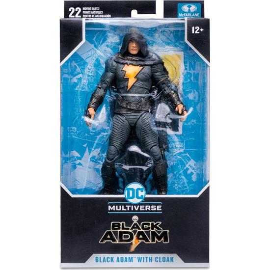 Black Adam: Black Adam with Cloak Movie Action Figure 18 cm
