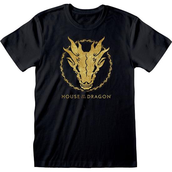 House of the Dragon: Gold Ink Skull T-Shirt
