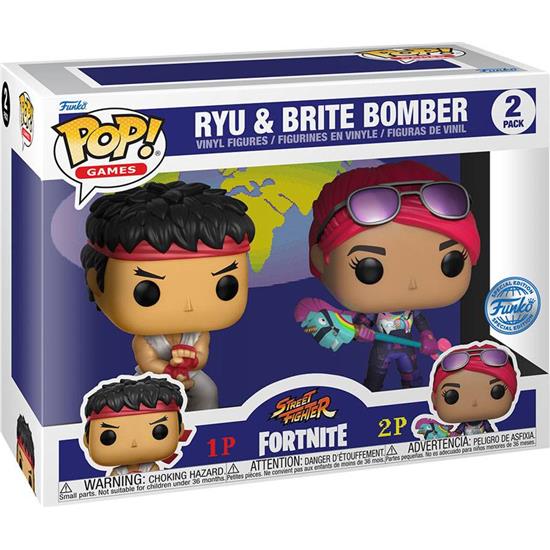Fortnite: Ryu & Brite Bomber POP! Games Vinyl Figurer 2-Pak
