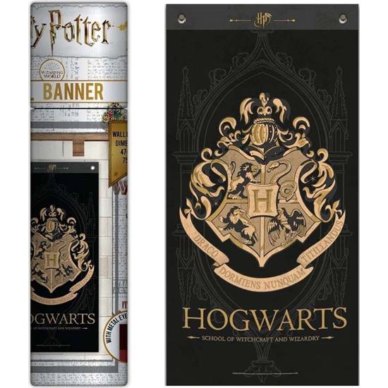 Harry Potter: Hogwarts Sort Vægbanner 95 x 47 cm