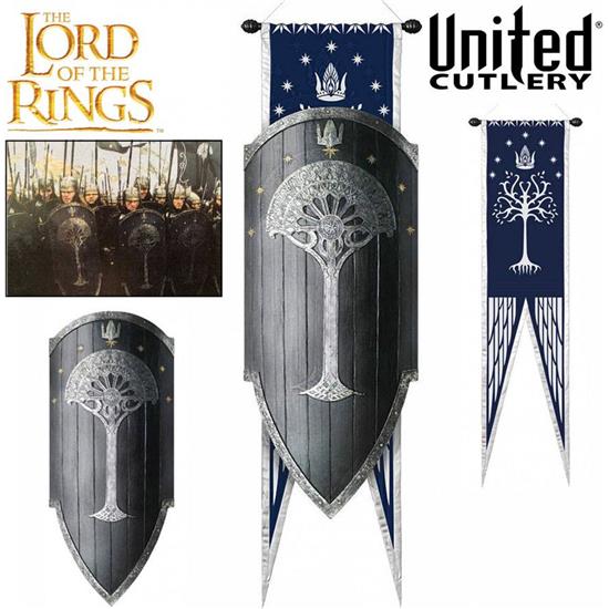 Lord Of The Rings: Gondorian Shield with Flag Replica 1/1 113 cm