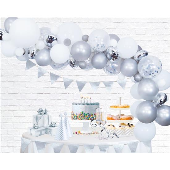 Diverse: Ballon Dekorations Sæt Sølv