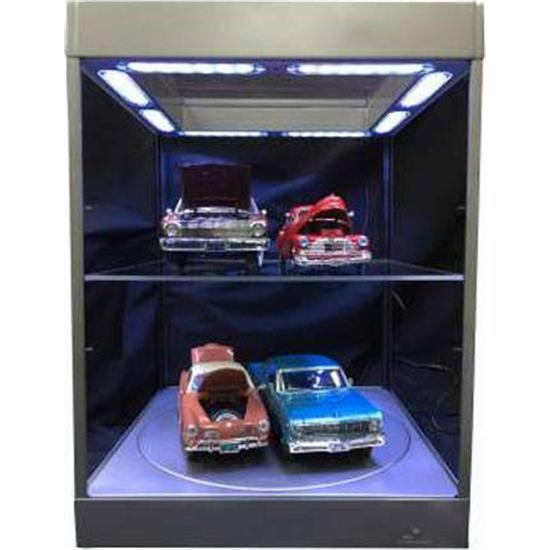 Diverse: Display Case with Lighting for Model Cars (silver)
