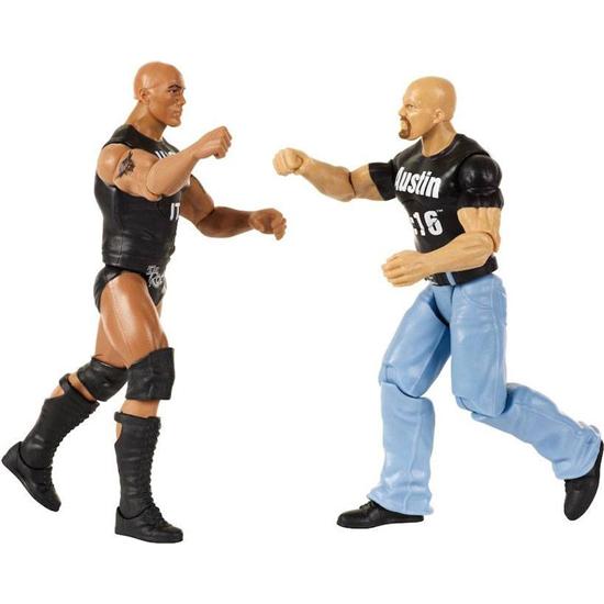 Wrestling: Tough Talkers Stone Cold Steve Austin og The Rock - Talende Action Figur 2-Pak