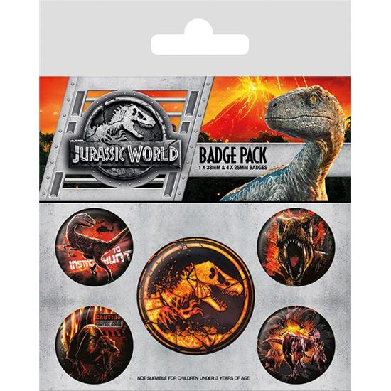 Jurassic Park & World: Jurassic World Fallen Kingdom Pin Badges 5-Pack