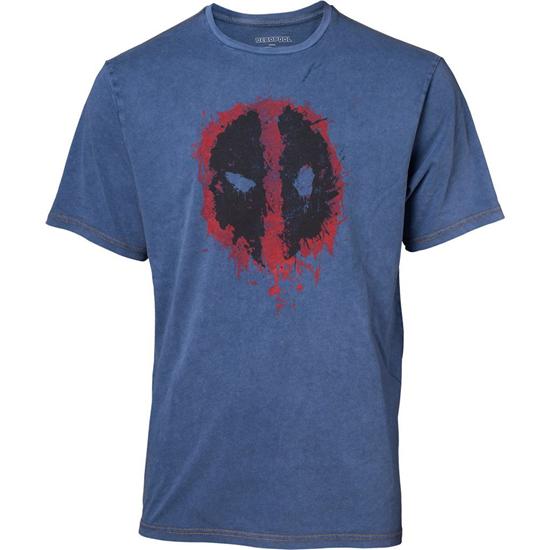 Deadpool: Deadpool T-Shirt Faux Denim Big Face
