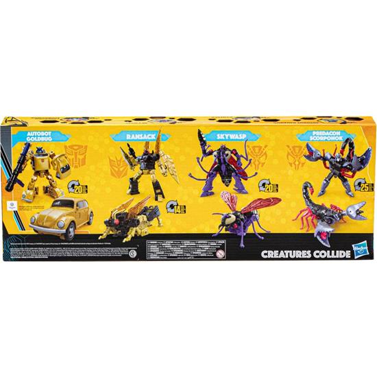 Transformers: Buzzworthy Creatures Collide Bumblebee Action Figure 4-Pack