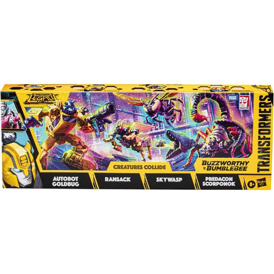 Transformers: Buzzworthy Creatures Collide Bumblebee Action Figure 4-Pack