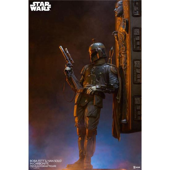 Star Wars: Boba Fett and Han Solo in Carbonite Premium Format Statue 70 cm