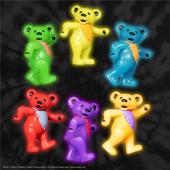 Grateful Dead: Dancing Bears Glow In The Dark Reaction Action Figures 6-pack