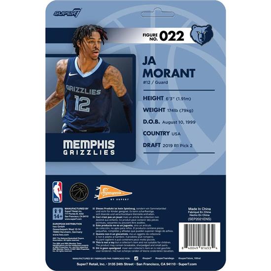 NBA: Ja Morant (Grizzlies) Action Figure 10 cm