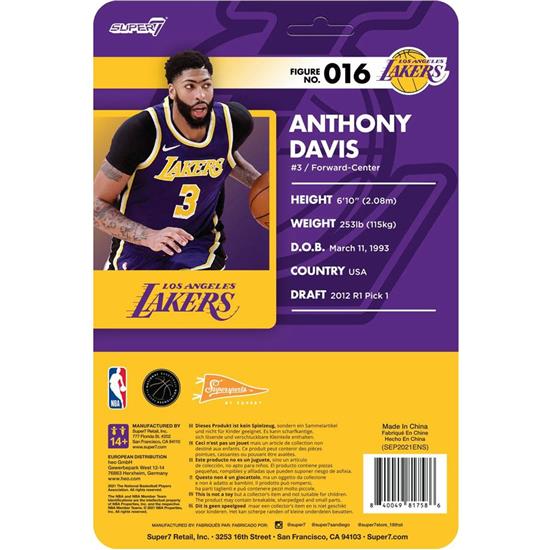 NBA: Anthony Davis (Lakers - Purple) ReAction Action Figure  10 cm