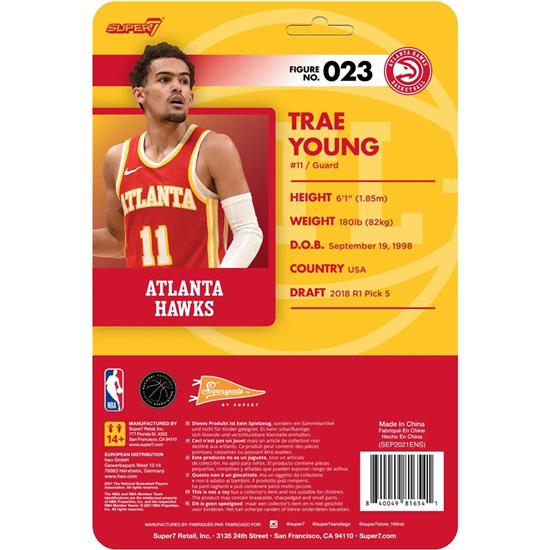 NBA: Trae Young (Hawks) ReAction Action Figure 10 cm