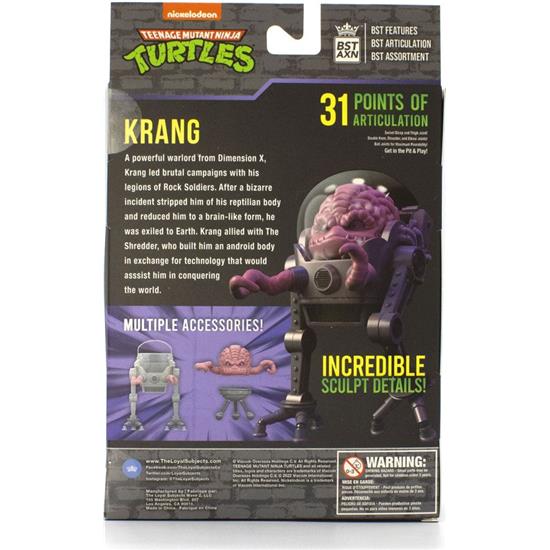 Ninja Turtles: BST AXN Krang with Bubble Walker 13 cm Action Figure