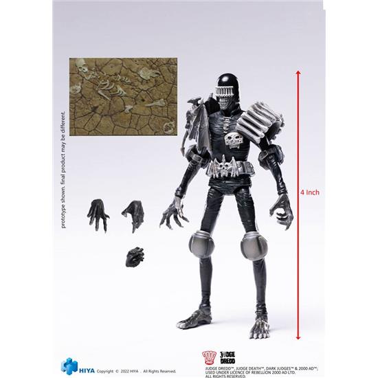 2000 AD: Black and White Judge Death Action Figure 1/18 10 cm