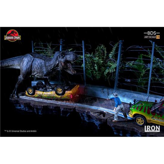 Jurassic Park & World: Jurassic Park Art Scale Diorama 1/10 T-Rex Attack Set A + Set B 57 cm