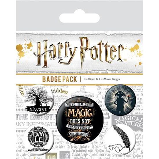 Harry Potter: Symbols Badges 5-Pak