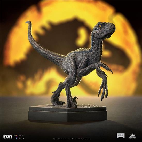 Jurassic Park & World: Velociraptor Blue Icons Statue  9 cm