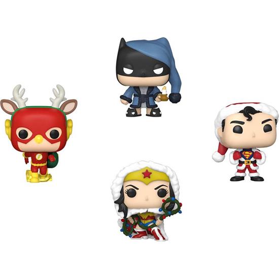 DC Comics: Juletræ Box DC Comics Pocket POP! Holiday Vinyl Figurer 4-Pak 4 cm