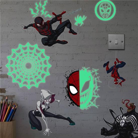 Marvel: Glow In The Dark Spider-Man Væg Gadgets